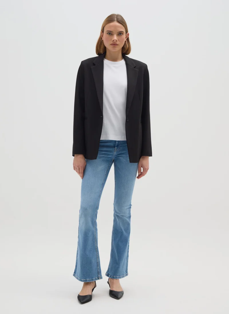 Ovs OVS Blue Flare Jeans In Stretch Denim